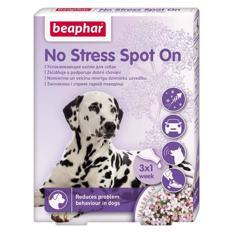 Beaphar No Stress nomierinoši pilieni pret stresu suņiem Spot-On N3
